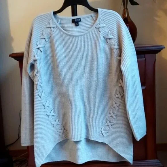 A.N.A sweater. Size L Top light gray fancy casual formal cardigan - Picture 1 of 7